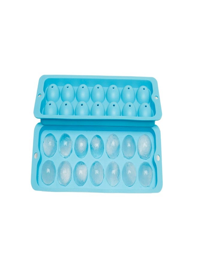 KOLORAE SILICONE 14 BALL ICE TRAY - BLUE - EASY RELEASE FLEXIBLE ICE TRAY WITH REMOVABLE TOP AND SPILL RESISTANT DESIGN - Image 2